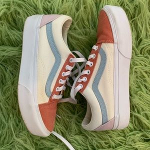 Vans Old Skool Pastel Twill Platform Shoes